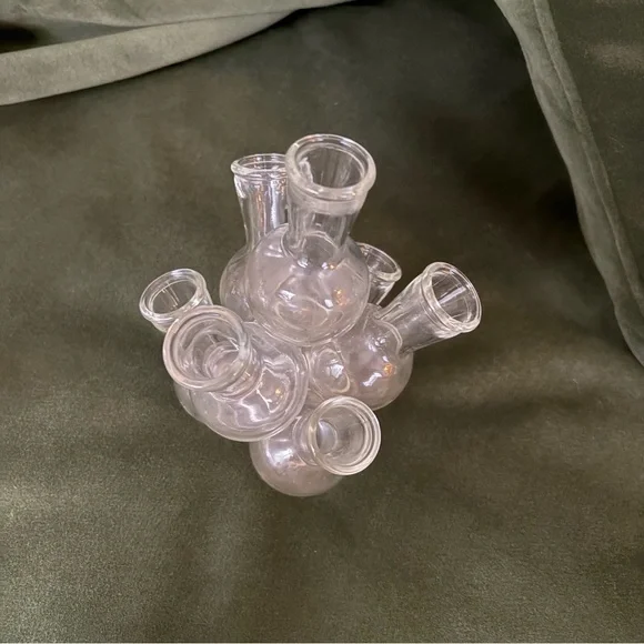 Vintage Glass Beaker Plant Propagation Station Test Tube Vase Rooter 2 Piece Set - Picture 6 of 6